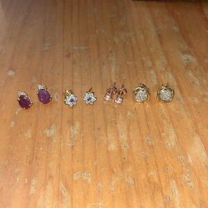 4 pairs of 925 silver earrings